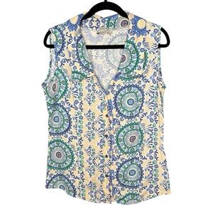Camomilla Italia Medallion Button-Down Tank size 46 (12 or 14)